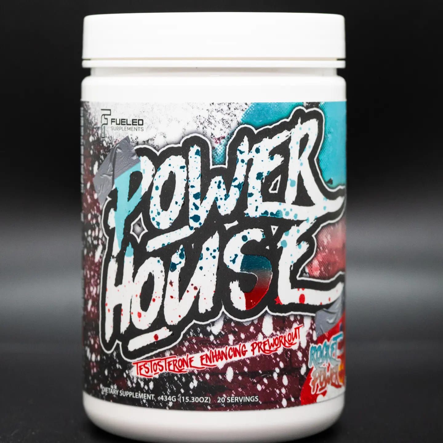 A bottle of Power House is sitting on a table