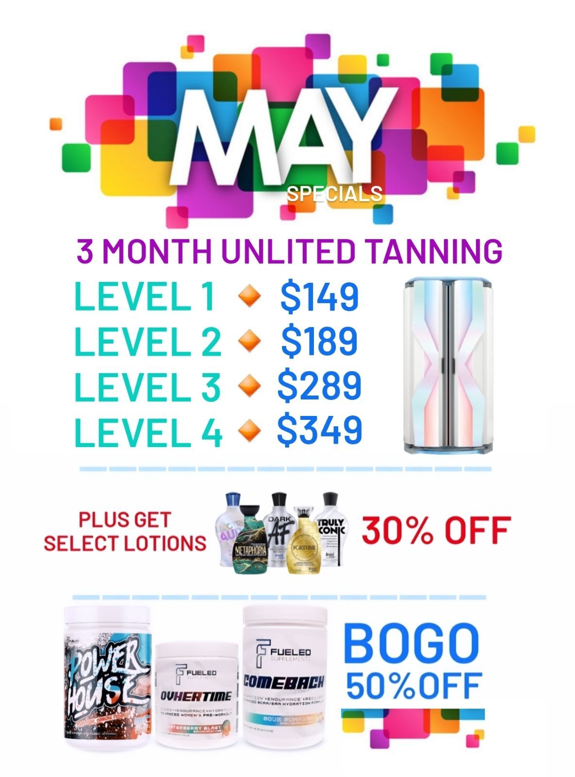 Tanning Monthly Specials