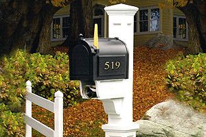 A black mailbox.