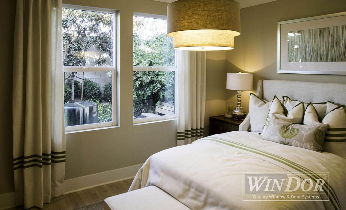 bedroom with white bed