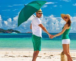 Couple on summer beach
