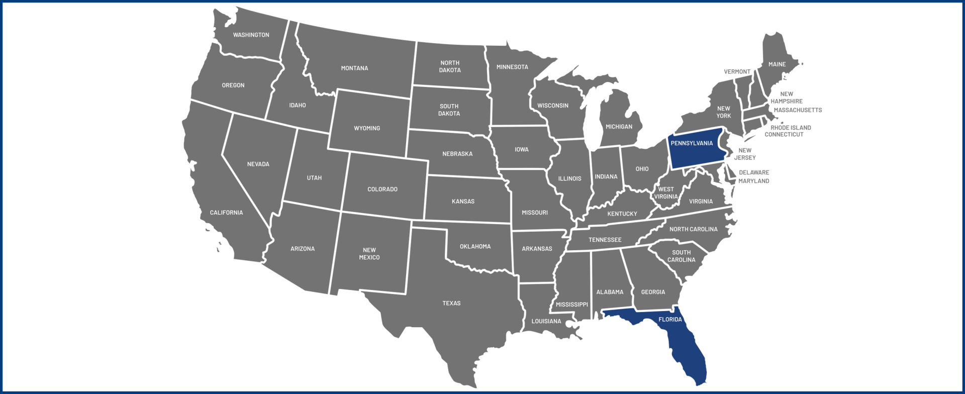 Atlantic Finance Group LLC - Service Area Map