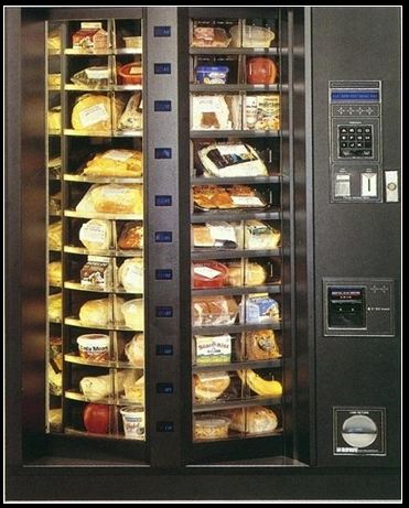 Food inside Vending Machine