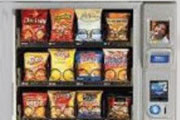 Snacks inside vending machine