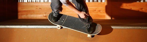Skateboarder Performing Trick