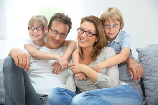 Family Wearing Glasses
