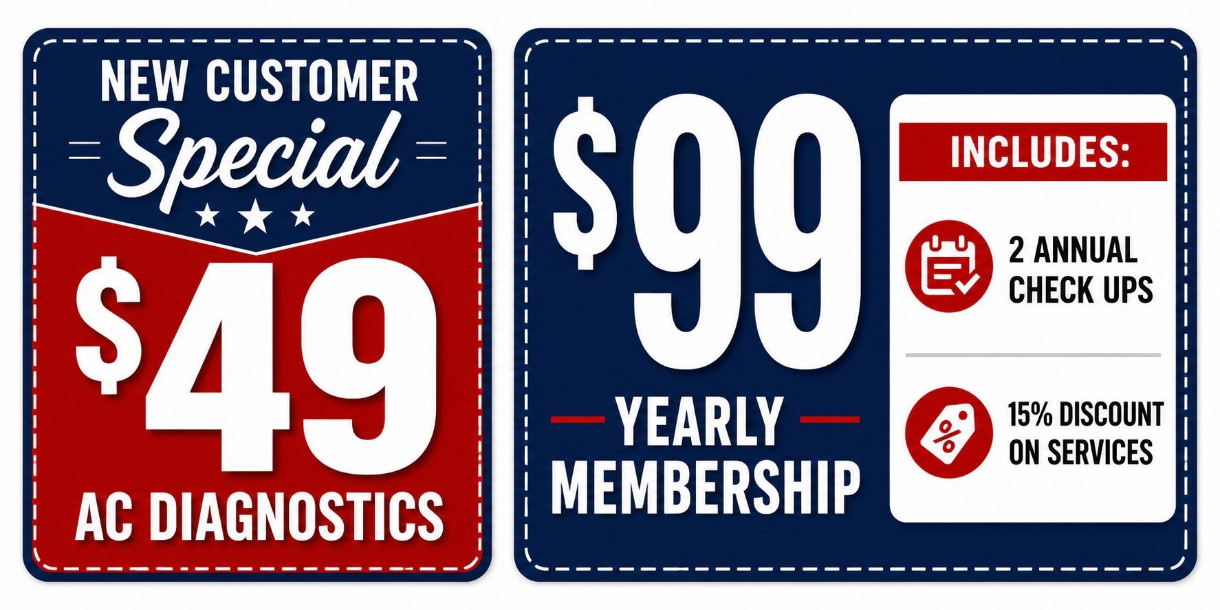 new customer special and yearly membership coupon
