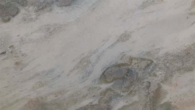 A close up of a marble counter top with a marble texture.