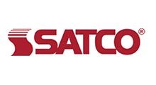 SATCO logo in red, with a stylized “S” and the brand name.