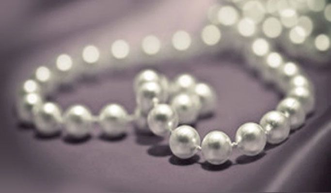 Pearls and satin