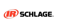 The logo for ir schlage is red and black on a white background.