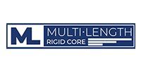 MULTI-LENGTH Rigid Core logo in navy blue and white