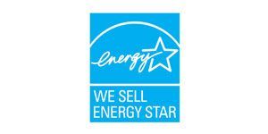 Blue Energy Star logo with “We Sell Energy Star” text