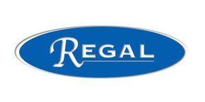 Regal logo in white text on a blue oval background