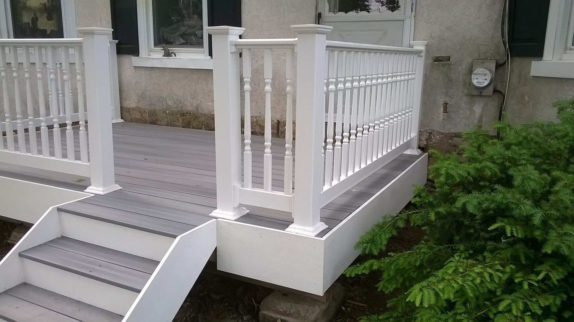 Deck stairs and railings