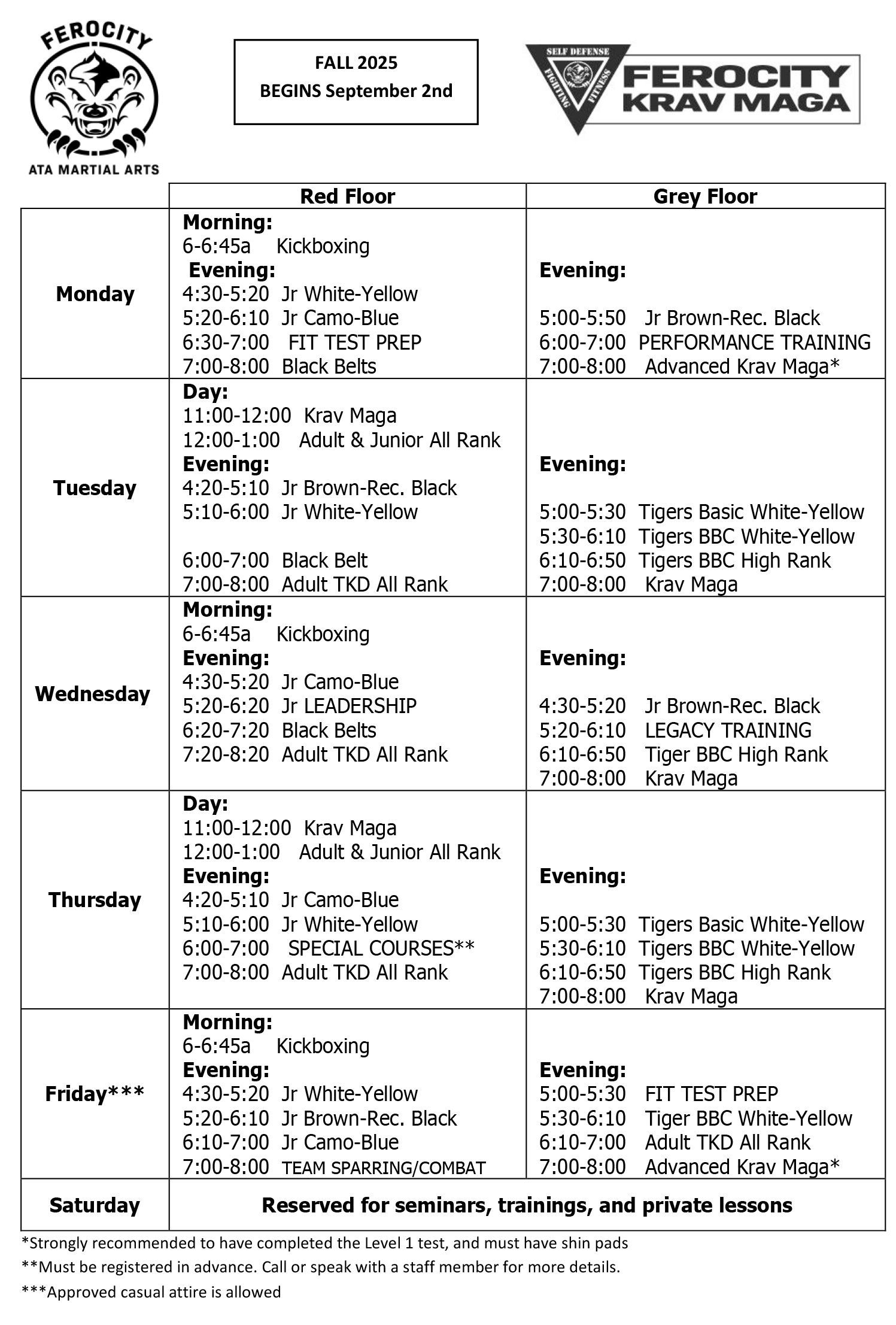 Summer Schedule June 2nd, 2025