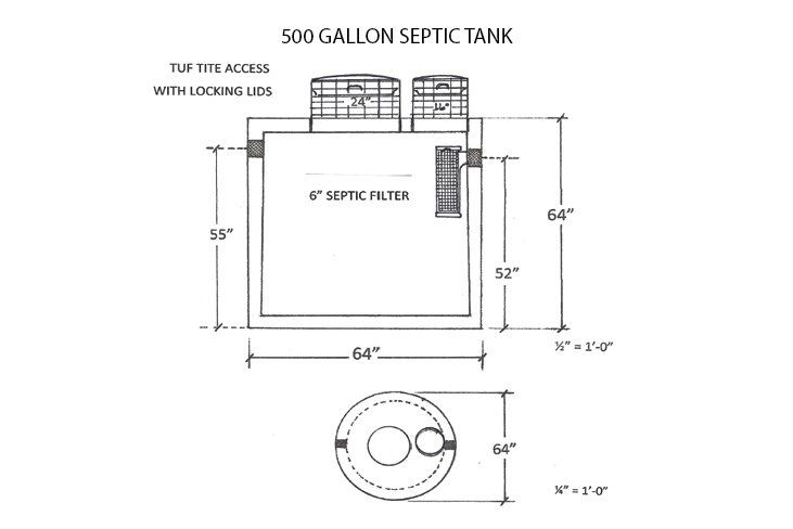 500-Gallon Septic Tank