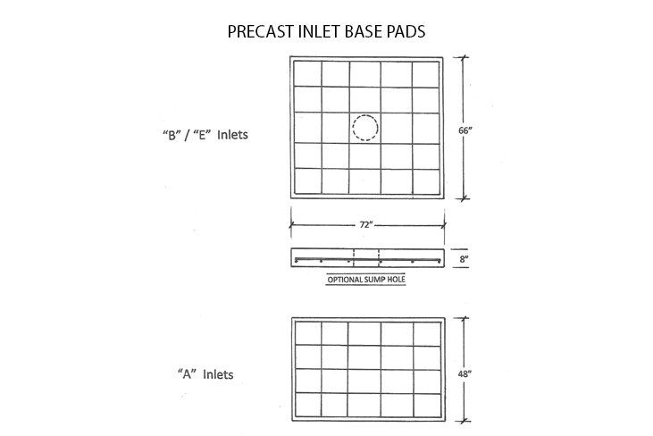 Precast Inlet Base Pads