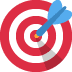 Blue arrows hitting a red-and-white bullseye target