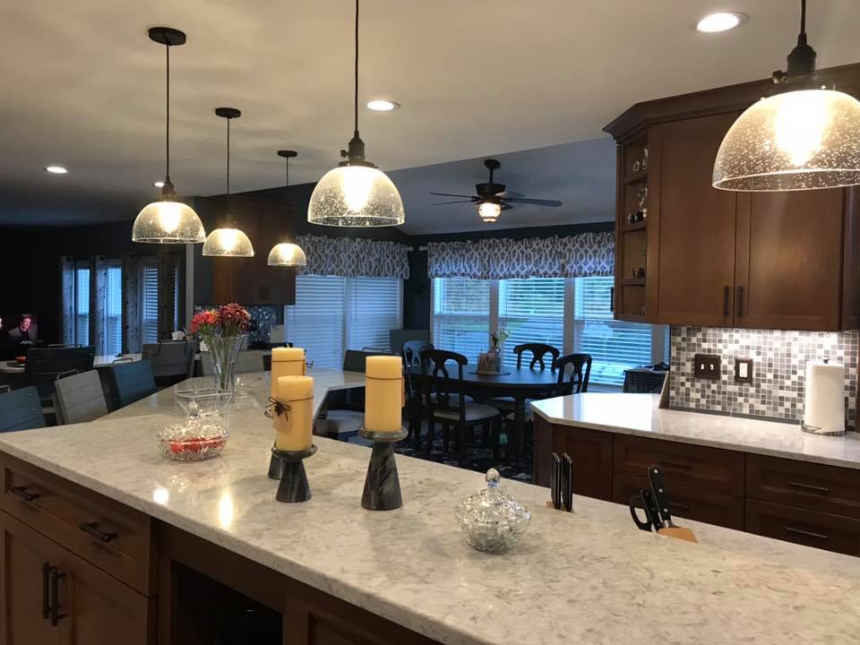 Kitchen with lightings