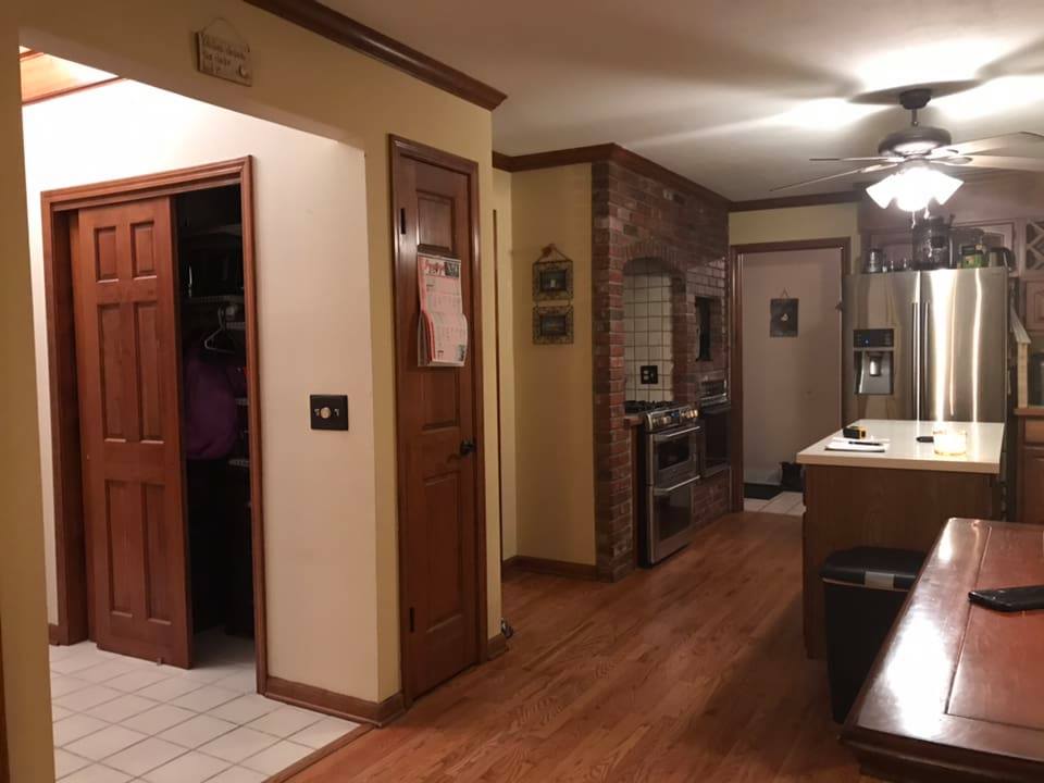 Kitchen and room