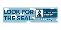 A billboard that says `` look for the seal ''.