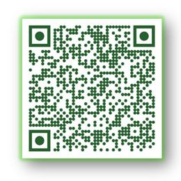 QR code in green with a white border.