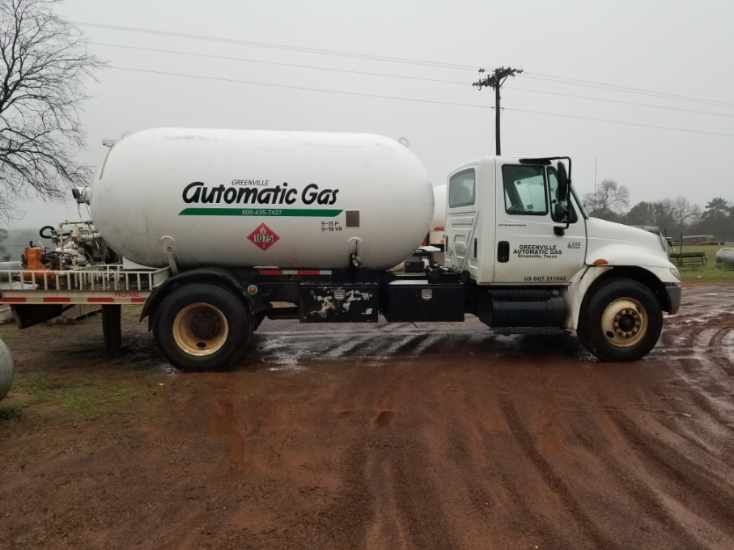 White propane truck with 