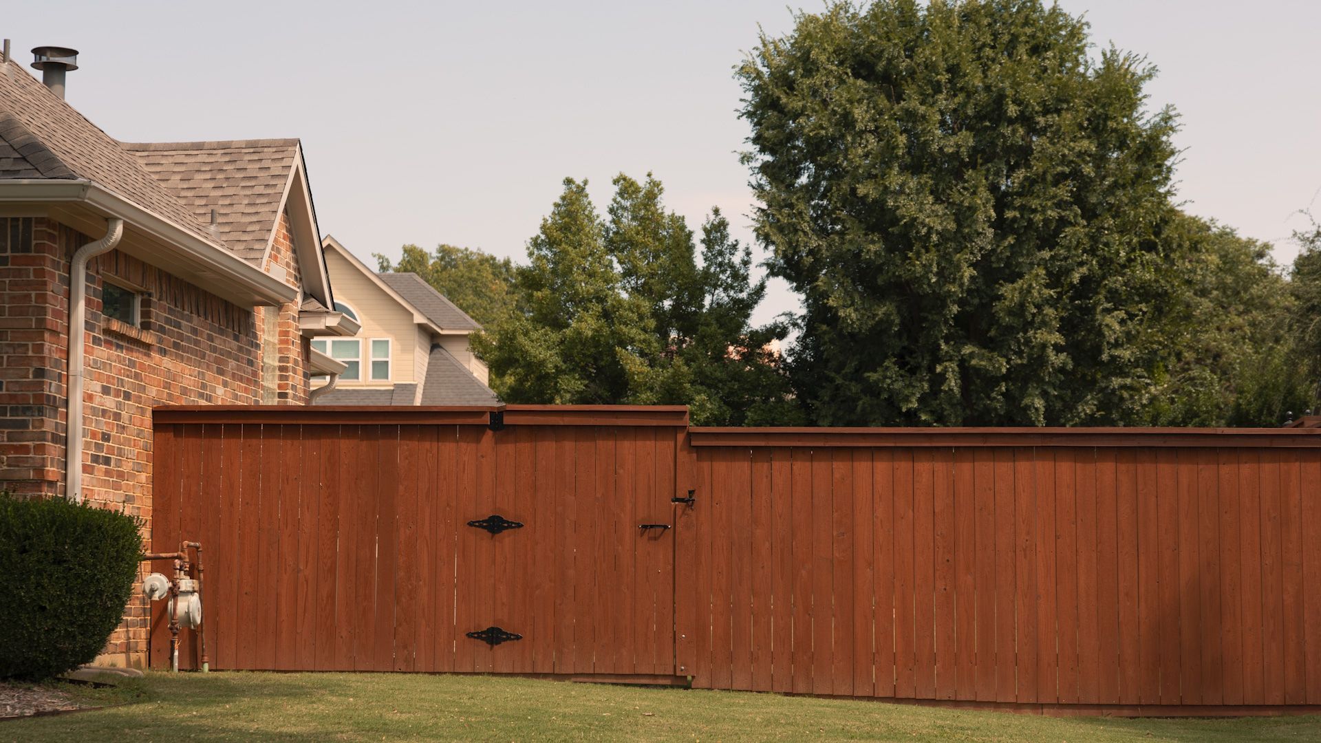 Brown wooden fence