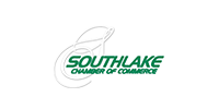Southlake Chamber of Commerce logo in green and gray with white background.