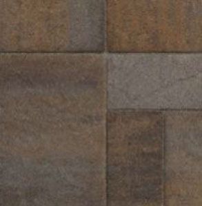 Brown and gray rectangular stone tile pattern.