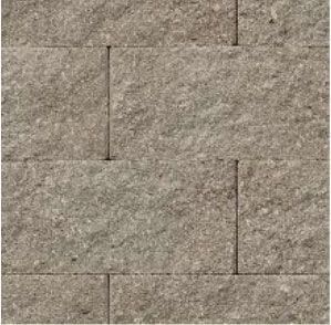 Brown and gray rectangular stone tile pattern.