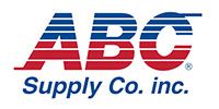 ABC Supply Co. Inc. logo in red, blue, and white striped lettering