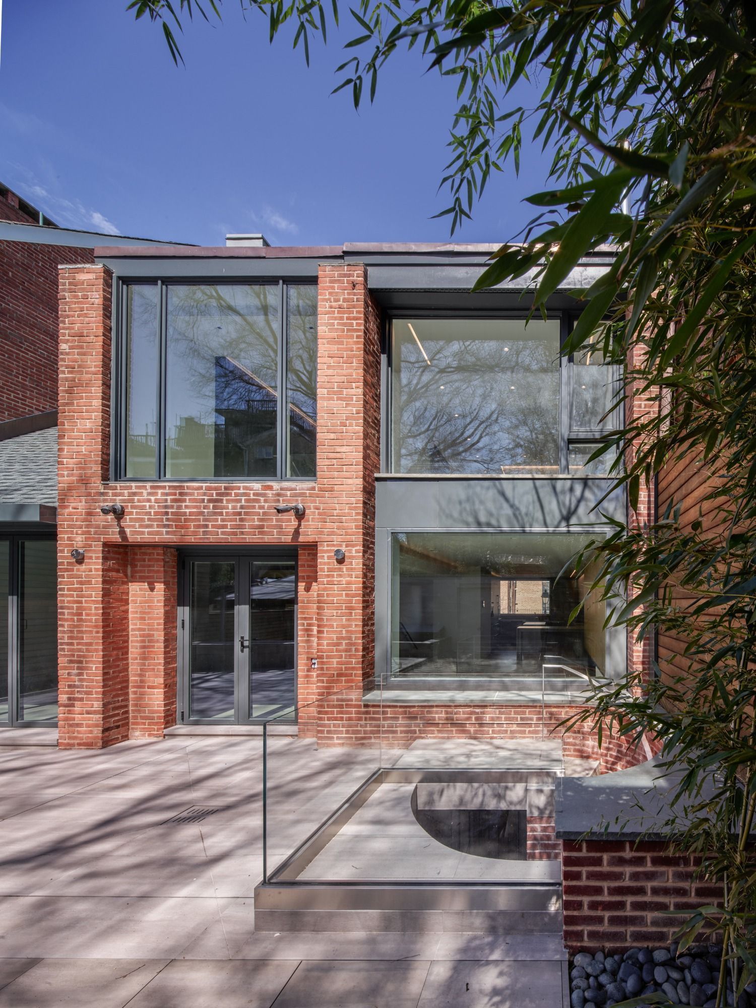 A large brick building with a lot of windows