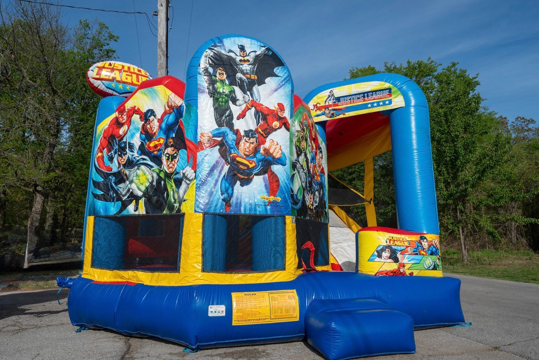 Castle Bounce House with Background Inflatables