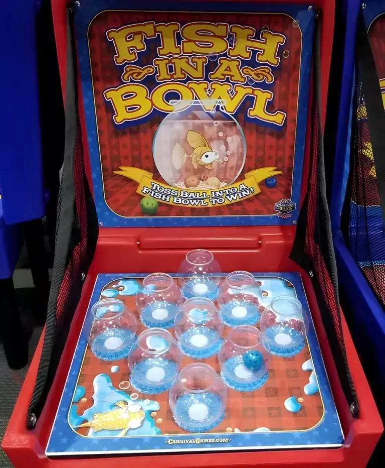 An arcade game called fish in a bowl