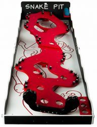 A snake pit game is sitting on top of a table.