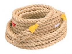 A close up of a rope on a white background.