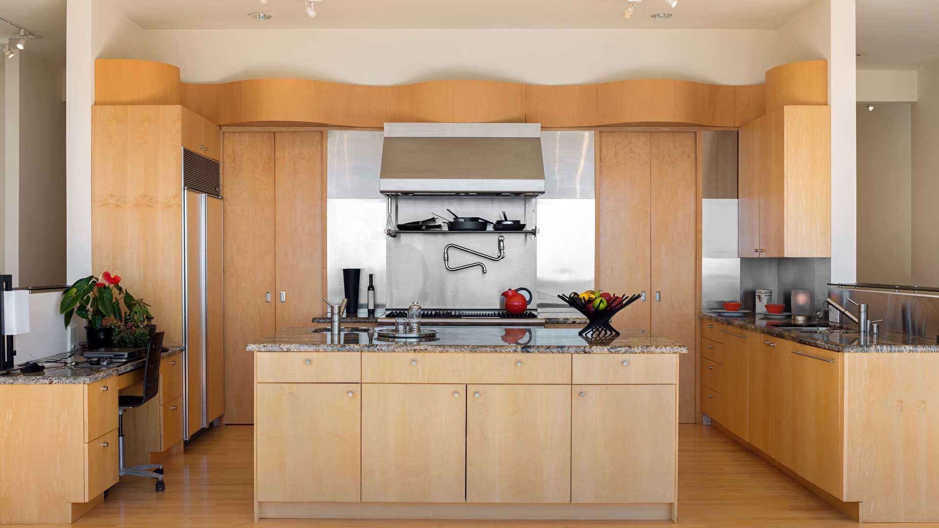 Interior with countertop and cabinetry