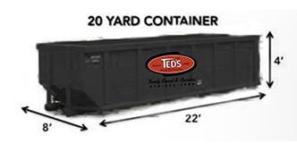 20 yard container