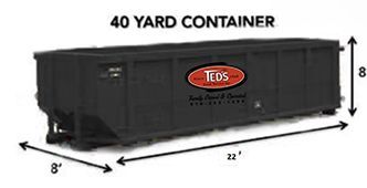 40 yard container