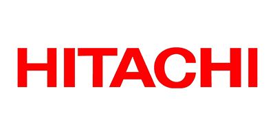Red HITACHI logo on a white background
