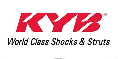 KYB logo with red lettering and the tagline “World Class Shocks & Struts”