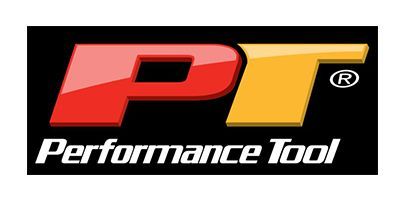 PT Performance Tool logo in red and yellow on a black background