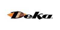 Deka logo in black and orange on a white background