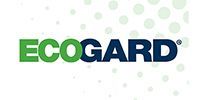 ECOGARD logo in green and dark blue on a white background with faint green dots