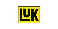 Yellow and black LU K logo in a square border