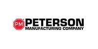 Peterson Manufacturing Company logo in black and red