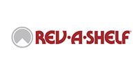 REV-A-SHELF logo in red with a gray circular icon