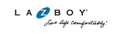 La-Z-Boy logo with a blue oval containing a white Z.